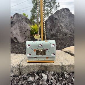 Hello Kitty x Furla Mini Chain Crossbody Bag Leather Limited Edition